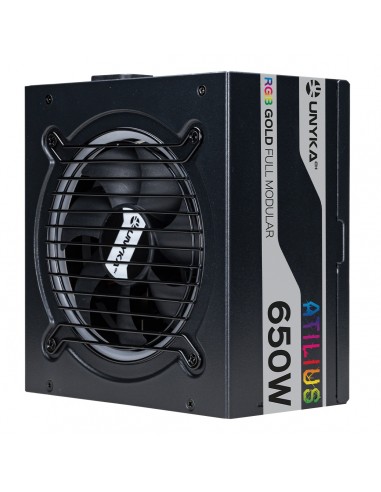 UNYKAch ATX Atilus RGB Black 650W unidad de fuente de alimentación 20+4 pin ATX Negro