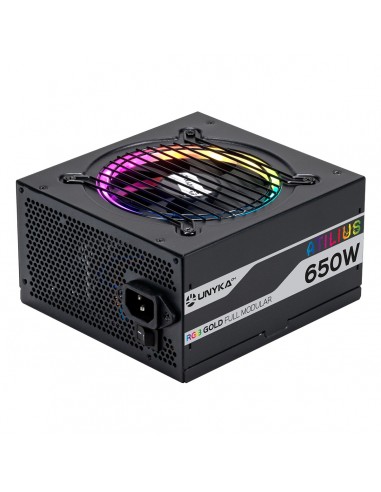 UNYKAch ATX Atilus RGB Black 650W unidad de fuente de alimentación 20+4 pin ATX Negro