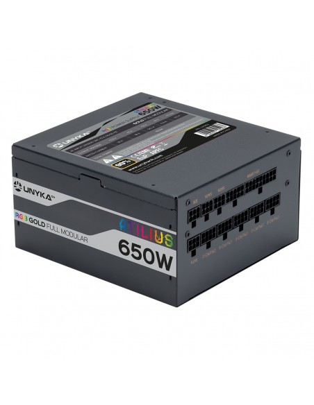 UNYKAch ATX Atilus RGB Black 650W unidad de fuente de alimentación 20+4 pin ATX Negro UNYKAch ATX Atilus RGB Black 650W unidad de fuente de alimentación 20+4 pin ATX Negro