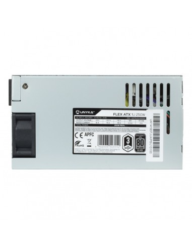 UNYKAch UKPSU1U40003 unidad de fuente de alimentación 250 W 20+4 pin ATX 1U Plata