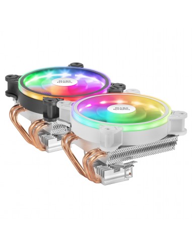 Mars Gaming MCPU220 Disipador CPU TDP 140W Dual ARGB Silencioso PWM Blanco