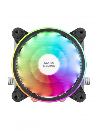 Mars Gaming MCPU220 Disipador CPU TDP 140W Dual ARGB Silencioso PWM Negro