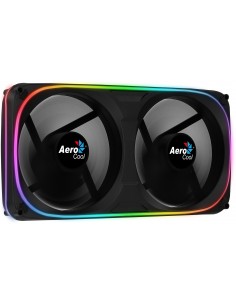 Aerocool ASTRO24 Doble Ventilador PC 12cm ARGB LED Soporte Antivibración Negro 2