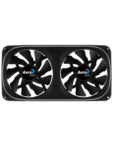 Aerocool ASTRO24 Doble Ventilador PC 12cm ARGB LED Soporte Antivibración Negro