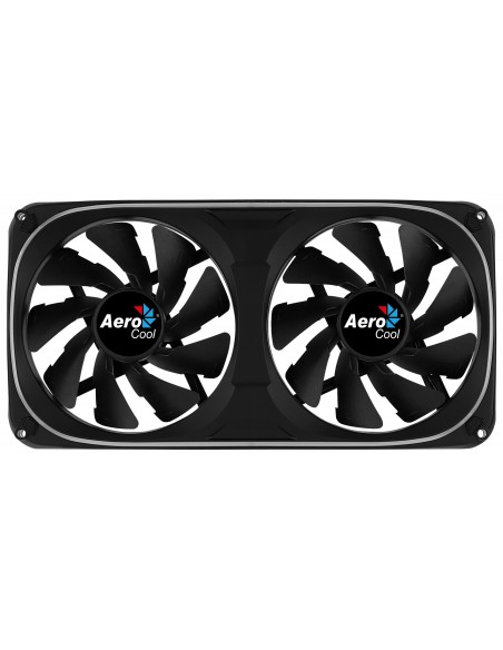 Aerocool ASTRO24 Doble Ventilador PC 12cm ARGB LED Soporte Antivibración Negro