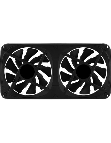 Aerocool ASTRO24 Doble Ventilador PC 12cm ARGB LED Soporte Antivibración Negro