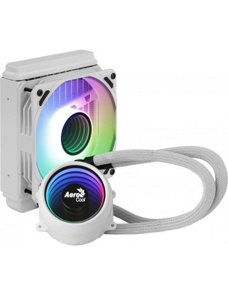 Aerocool MIRAGEL120W Refrigeración Líquida CPU Ventilador 12cm ARGB TDP 200W Blanco