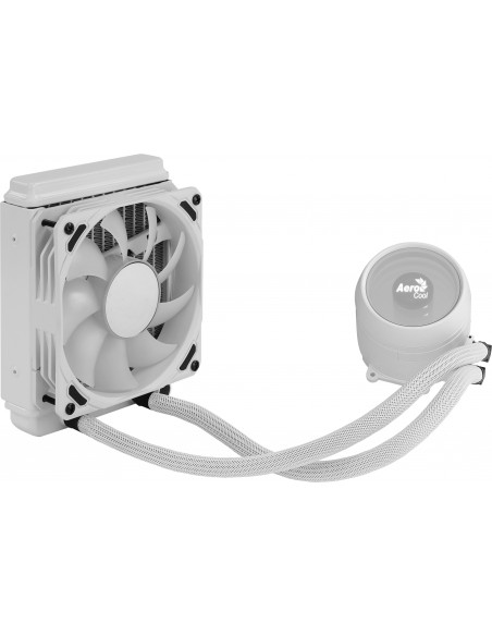 Aerocool MIRAGEL120W Refrigeración Líquida CPU Ventilador 12cm ARGB TDP 200W Blanco