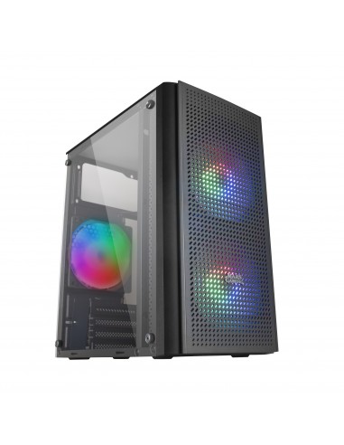 Mars Gaming MC300 Caja PC Micro ATX Cristal Templado 3xVentilador FRGB Negro