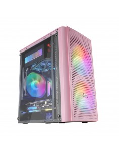 Mars Gaming MC300P Caja PC Micro ATX Cristal Templado 3xVentilador FRGB Rosa 2