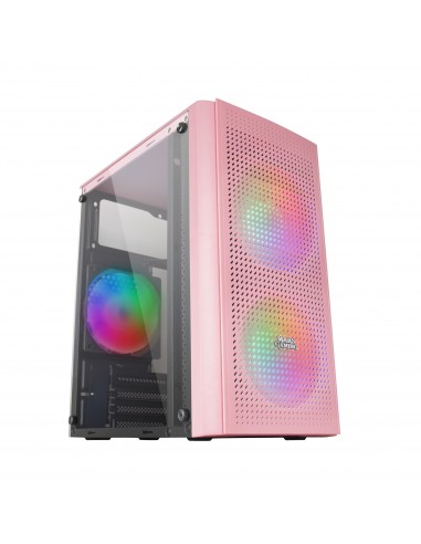 Mars Gaming MC300P Caja PC Micro ATX Cristal Templado 3xVentilador FRGB Rosa