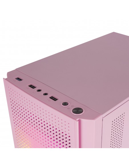 Mars Gaming MC300P Caja PC Micro ATX Cristal Templado 3xVentilador FRGB Rosa