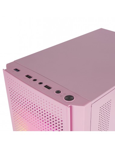 Mars Gaming MC300P Caja PC Micro ATX Cristal Templado 3xVentilador FRGB Rosa