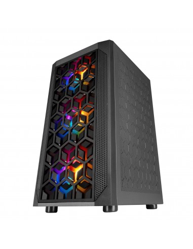 Mars Gaming MCMESH Caja PC Gaming Micro ATX 3x Ventilador FRGB Negro