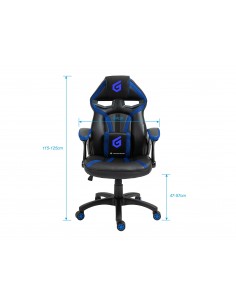 Conceptronic EYOTA05B silla para videojuegos Silla para videojuegos de PC Asiento acolchado Negro, Azul