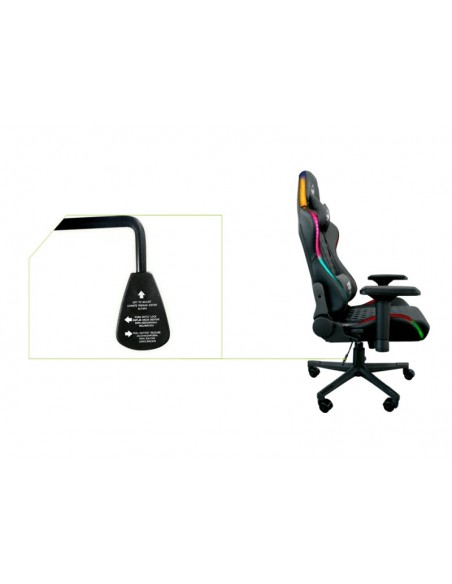 KeepOut XSPRO-RGB silla para videojuegos Butaca para jugar Asiento acolchado Negro