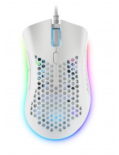 Mars Gaming MMEXW, Ratón Gaming RGB Ultraligero Blanco 2