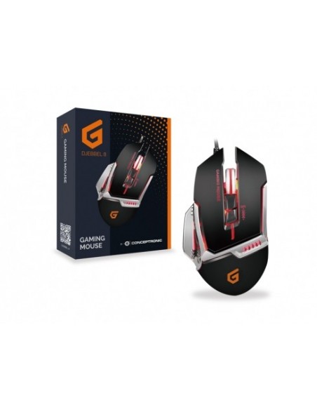 Conceptronic DJEBBEL 8 ratón USB tipo A Óptico 4000 DPI