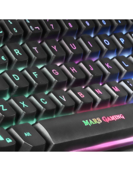 Mars Gaming MCPTKLES Combo RGB Teclado y Ratón 3200DPI Diseño TKL Idioma Español