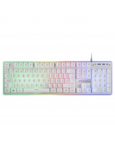 Mars Gaming MCPXWES Combo Teclado H-Mech FRGB Ratón Ultraligero 10000DPI y Alfombrilla XXL Blanco Idioma Español 2