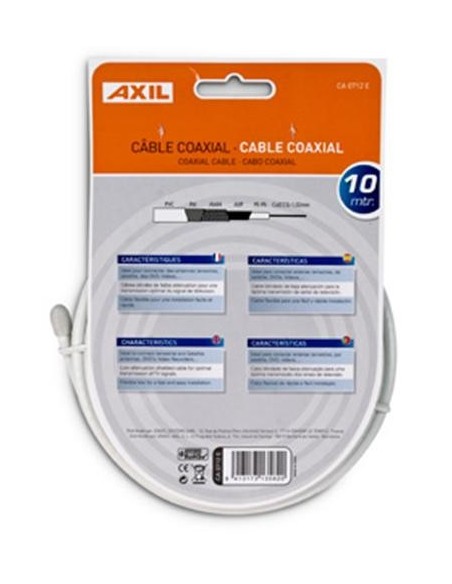 Engel Axil CA0712E cable coaxial 10 m Blanco