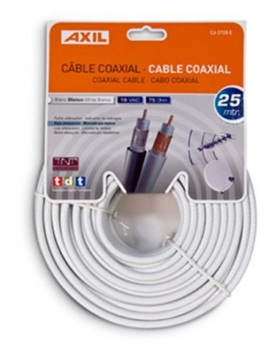 Engel Axil CA0728E cable coaxial 25 m Blanco