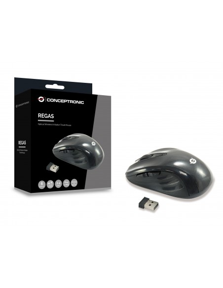 Conceptronic CLLM5BTRVWL ratón mano derecha RF inalámbrico Óptico 1600 DPI