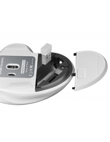 Mars Gaming MMWERGO Ratón Inalámbrico Ergonómico Blanco