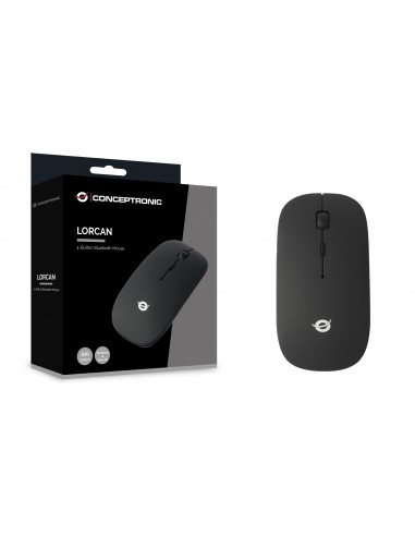 Conceptronic LORCAN01B ratón Ambidextro Bluetooth Óptico 1600 DPI