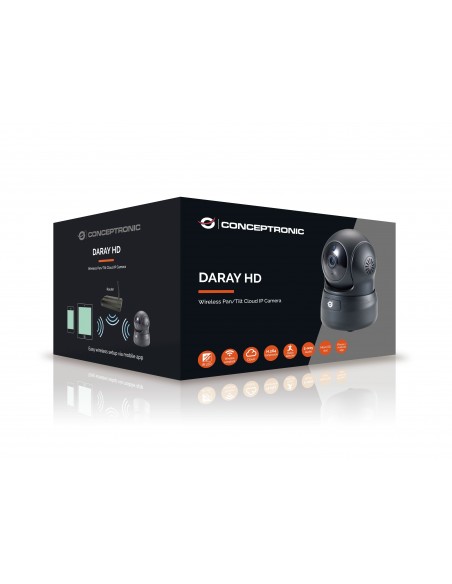 Conceptronic DARAY02B cámara de vigilancia Esférico Cámara de seguridad IP Interior 1280 x 720 Pixeles