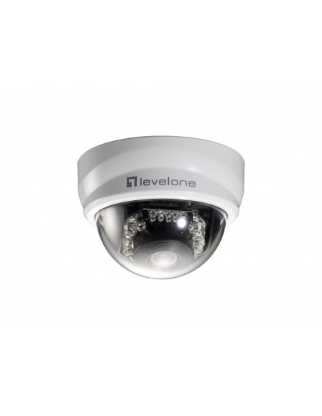 LevelOne Cámara de red domo fijas, 2-Megapixel, 802.3af PoE, día noche, indicadores LED IR