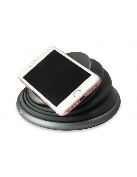 Conceptronic GORGON02G cargador de dispositivo móvil Universal Gris USB Cargador inalámbrico Carga rápida Interior