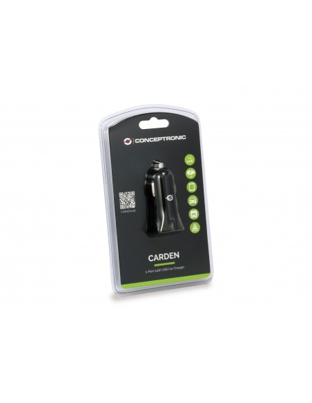 Conceptronic CARDEN04B cargador de dispositivo móvil Universal Negro Encendedor de cigarrillos Auto