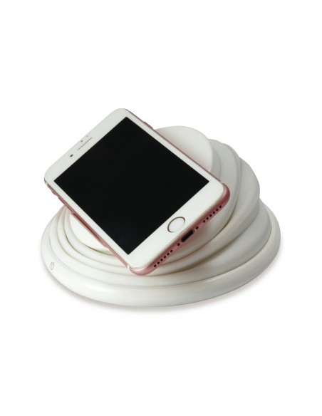 Conceptronic GORGON02W cargador de dispositivo móvil Universal Blanco USB Cargador inalámbrico Carga rápida Interior