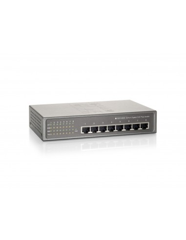 LevelOne GEP-0820W90 switch Gigabit Ethernet (10 100 1000) Energía sobre Ethernet (PoE) Gris