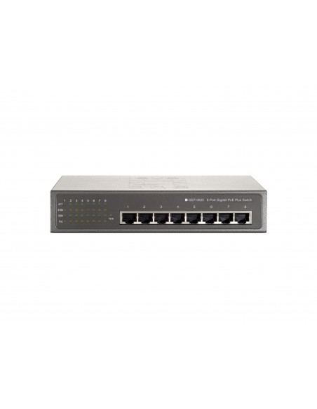 LevelOne GEP-0820W90 switch Gigabit Ethernet (10 100 1000) Energía sobre Ethernet (PoE) Gris LevelOne GEP-0820W90 switch Gigabit Ethernet (10 100 1000) Energía sobre Ethernet (PoE) Gris