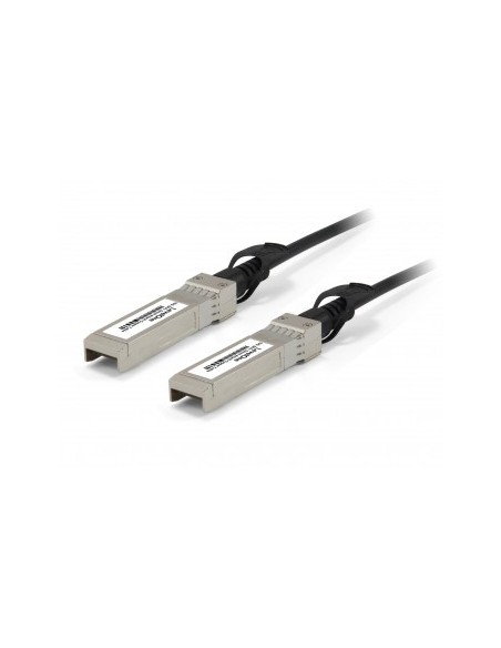 LevelOne DAC-0101 cable de fibra optica 1 m SFP+ Negro, Acero inoxidable