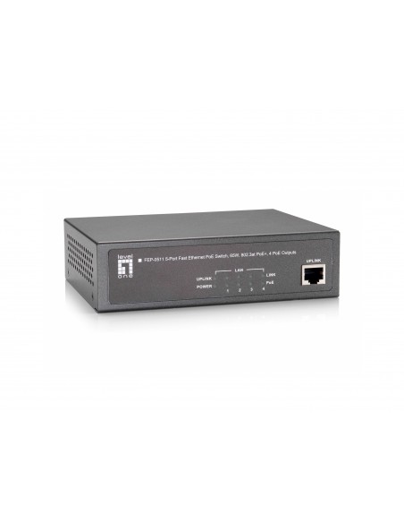 LevelOne FEP-0511 switch Fast Ethernet (10 100) Energía sobre Ethernet (PoE) Gris