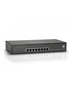 LevelOne Switch Gigabit Ethernet PoE de 8 puertos, 61.6W, 802.3at PoE+, 4 Puertos PoE