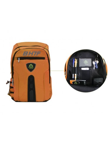 KeepOut BK7F mochila Negro, Naranja Imitación piel, Nylon