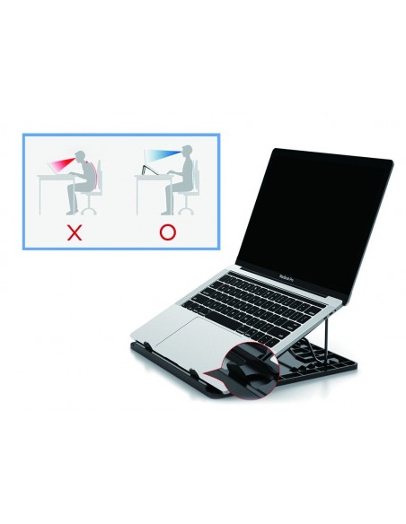 Conceptronic ERGO Laptop Cooling Stand Soporte para ordenador portátil Negro 39,6 cm (15.6")