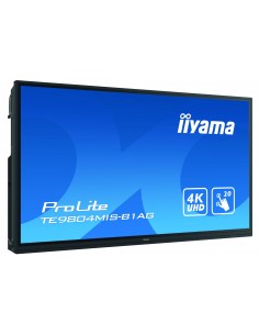 iiyama TE9804MIS-B1AG pantalla de señalización Panel plano interactivo 2,49 m (98") IPS 350 cd   m² 4K Ultra HD Negro Pantalla