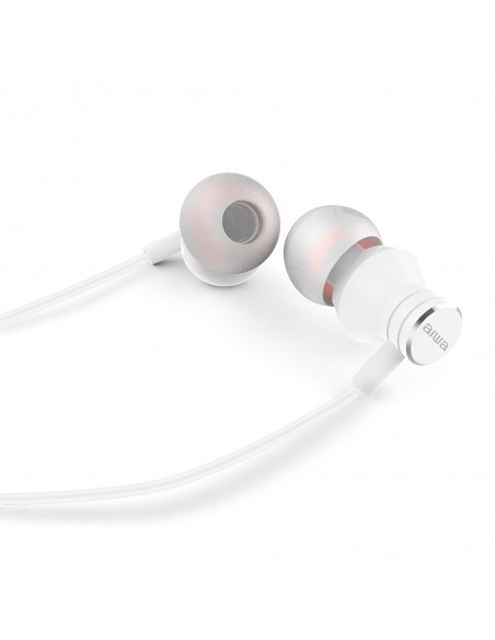 Aiwa ESTM-50WT auricular y casco Auriculares Alámbrico Dentro de oído Llamadas Música Blanco