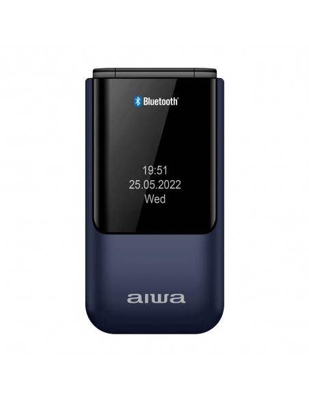Aiwa FP-24BL teléfono móvil 6,1 cm (2.4") 91,7 g Negro, Azul Característica del teléfono