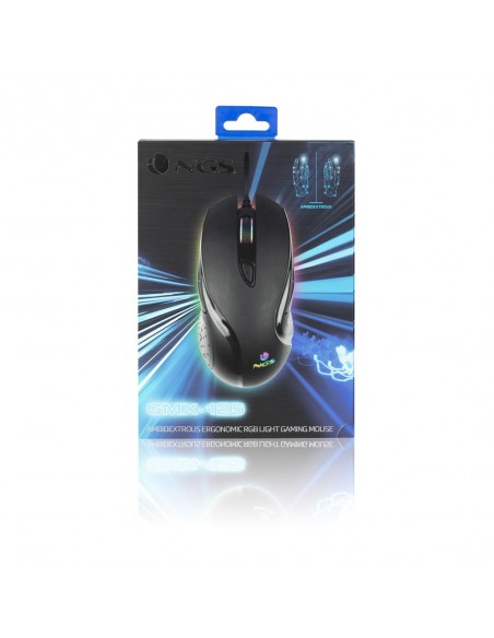 NGS GMX-125 ratón Ambidextro USB tipo A Óptico 7200 DPI