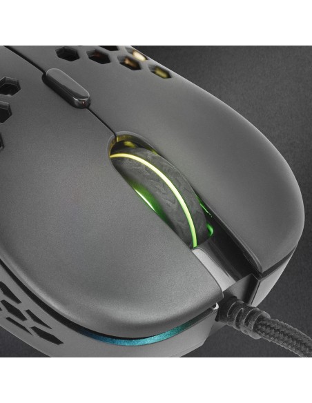 Mars Gaming MM55 Negro Ratón Gaming RGB Chroma Ultra-ligero 55g 12800 DPI