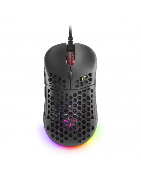 Mars Gaming MM55 Negro Ratón Gaming RGB Chroma Ultra-ligero 55g 12800 DPI