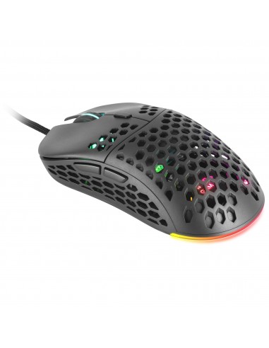 Mars Gaming MM55 Negro Ratón Gaming RGB Chroma Ultra-ligero 55g 12800 DPI