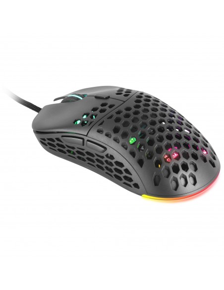 Mars Gaming MM55 Negro Ratón Gaming RGB Chroma Ultra-ligero 55g 12800 DPI