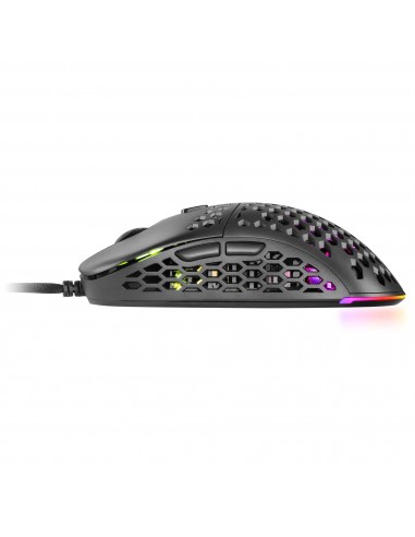 Mars Gaming MM55 Negro Ratón Gaming RGB Chroma Ultra-ligero 55g 12800 DPI
